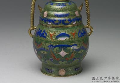 图片[2]-Painted enamel Yu vessel with loop handle, Qing dynasty, Qianlong reign (1736-1795)-China Archive